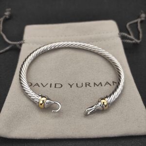 David Yurman 5mm Hook Buckle Classic Sterling Silver Bracelet
